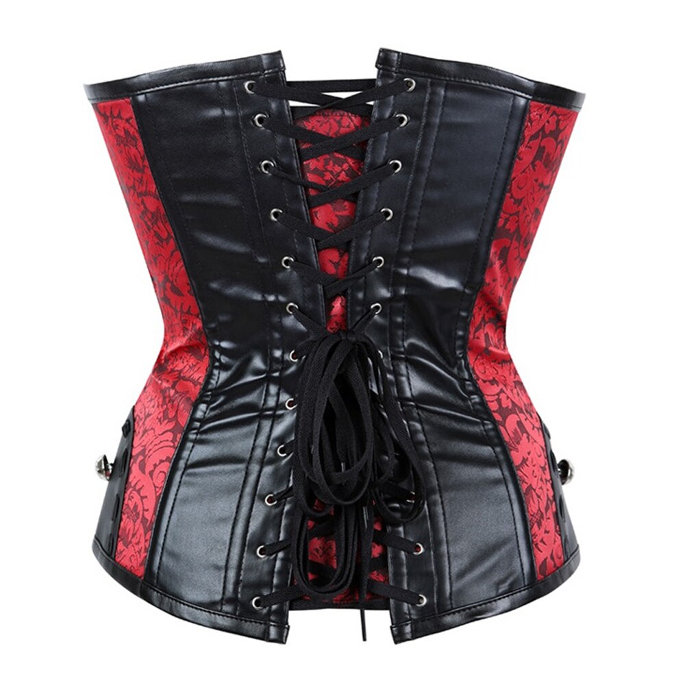 NEMOLEMON – Bustier Sexy en acier désossé pour femmes, Punk, vêtements gothiques, Corset à lacets, Corset noir, Lingerie