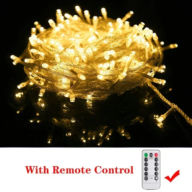 2M-100M Led String Fairy Lights Christmas chain Garland Outdoor Waterproof for Party Ramadan Wedding Decoration: changeable / X
