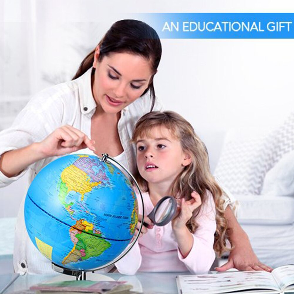 Material para enseñanza, alimentación USB, decoración de escritorio, luz LED para oficina, con soporte, mapa del mundo, tierra, globo, hogar, Geografia, escuela
