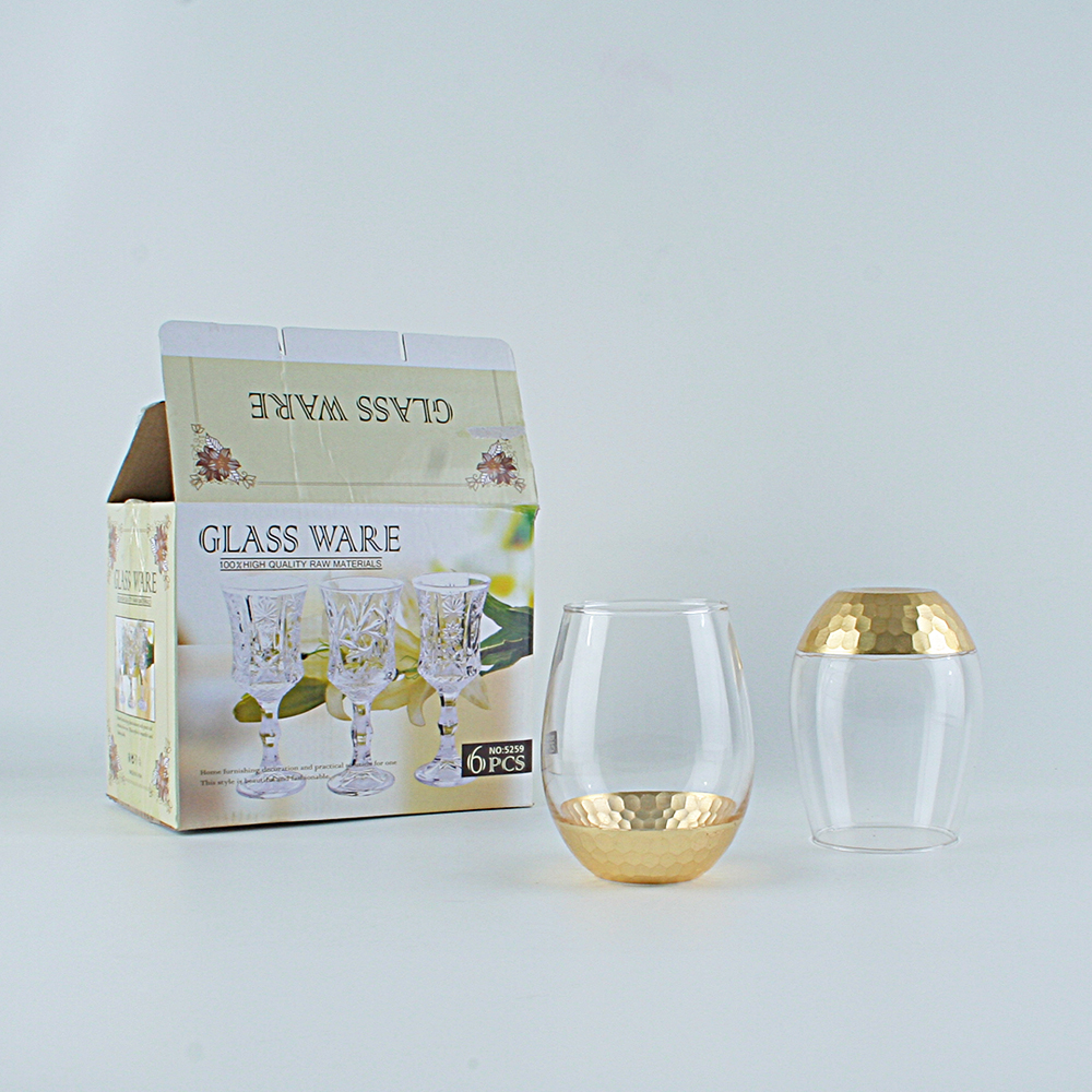 Verre à vin en or verre incassable verres à Cocktail tasses transparentes jus de fruits bière tasse d'eau Souvenirs pour les invités de mariage