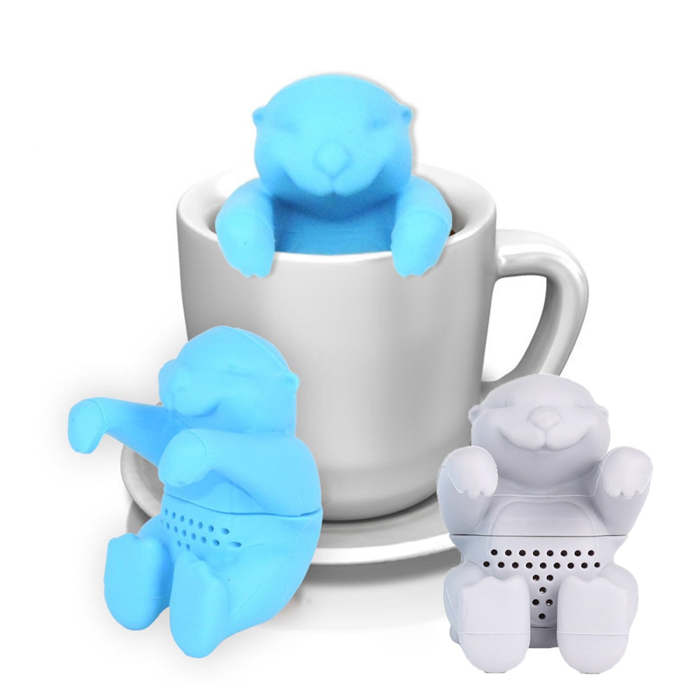 Otter Tea Infuser Silicone Leaf Strainer Herbal Spice Filter Diffuser