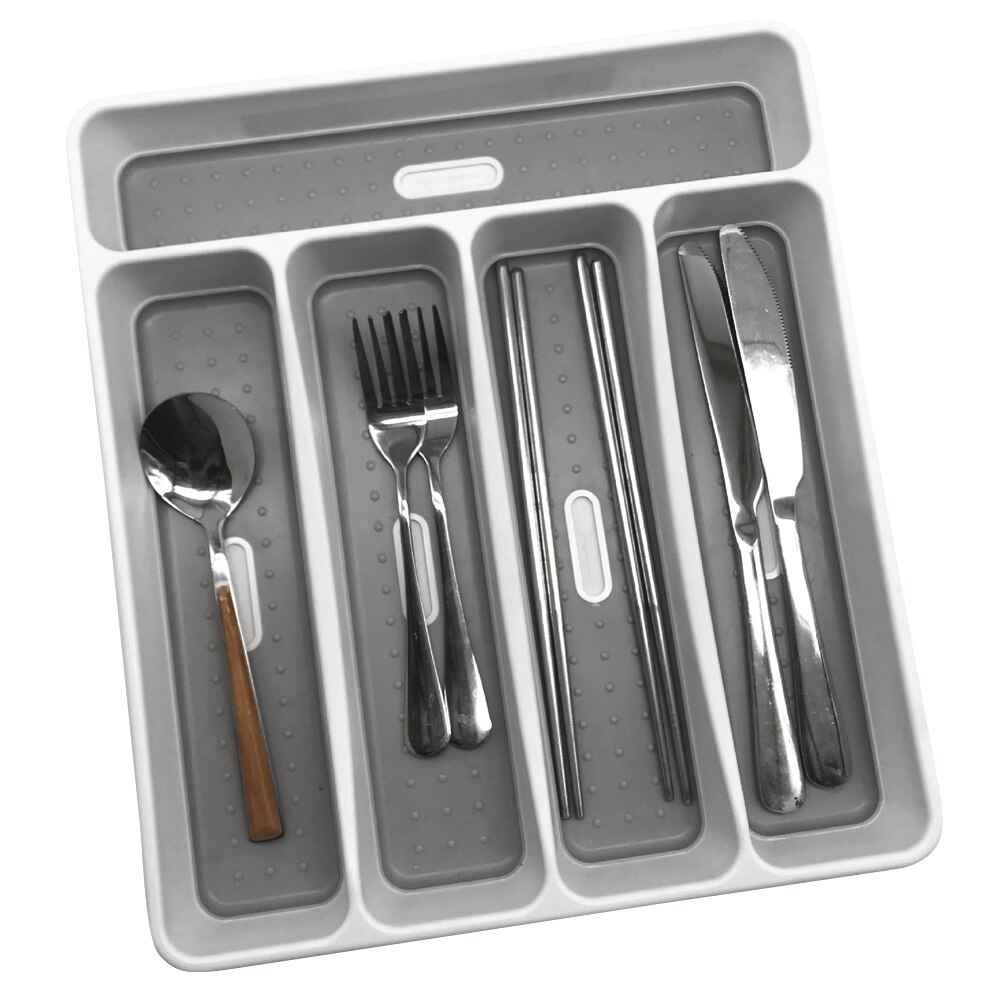 Kitchen Drawer Organizer Tray Spoon Cutlery Box Portable Storage Holder Rack AUG889