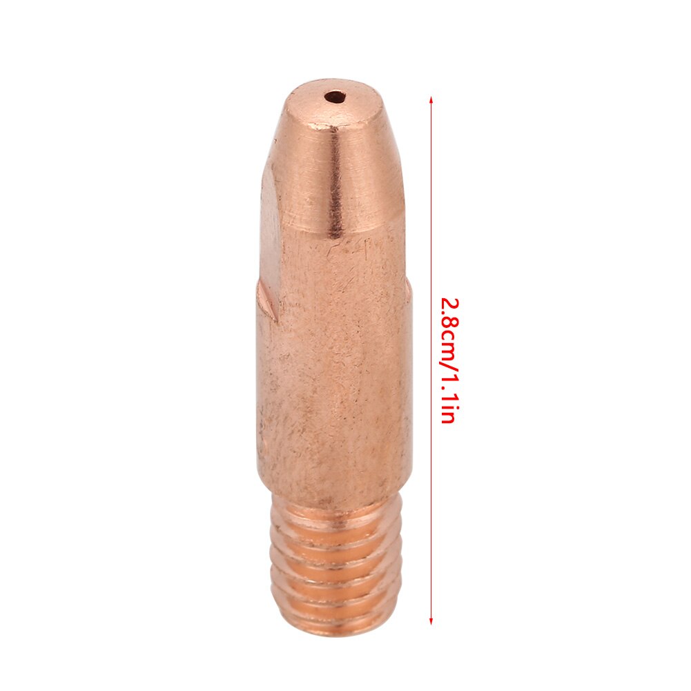 20 stuks koperen contactpunten  m6 voor binzel 24kd mig/mag lasmondstukken toortspunt voor binzel gasmondstuk
