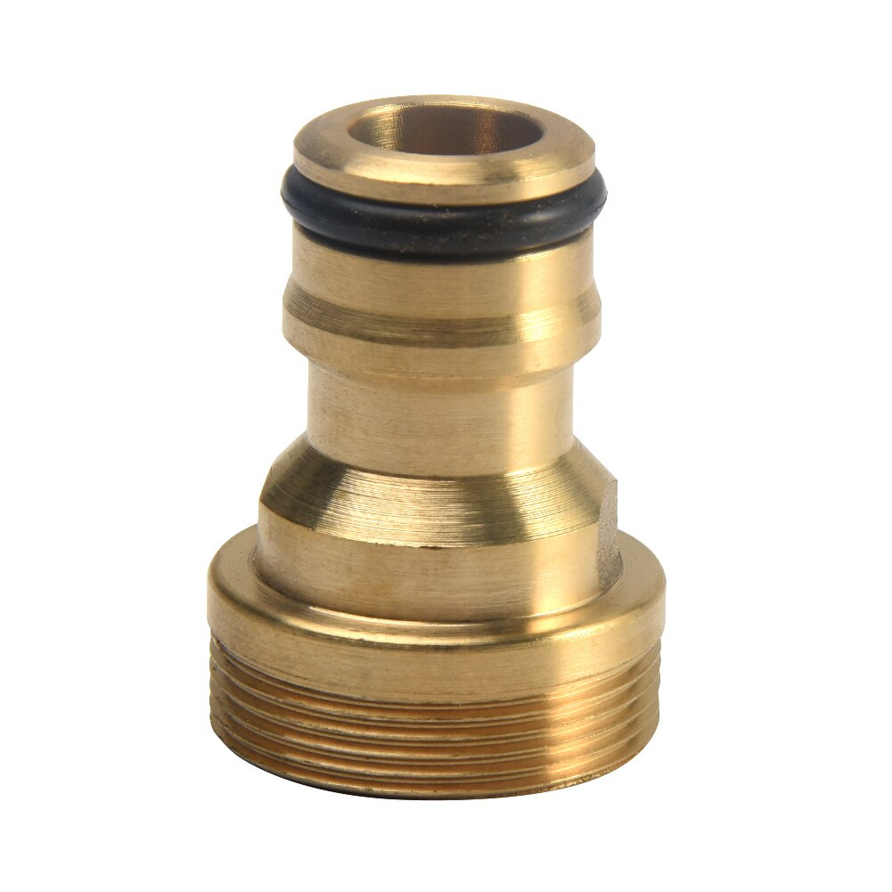 LVOERTUIG 23mm Hose Quick Connector Brass Threaded Garden Water Connector Tube Fitting Tap Adapter (gold)