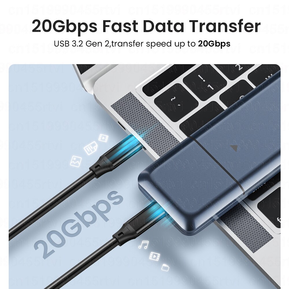 5A 100W USB 3,2 Zu Typ C Kabel 20Gbps Schnelle Daten Kabel Für Macbook Profi PD USB C zu Typ-C Kabel Für Redmi Hinweis 11 Profi USB-C Schnur