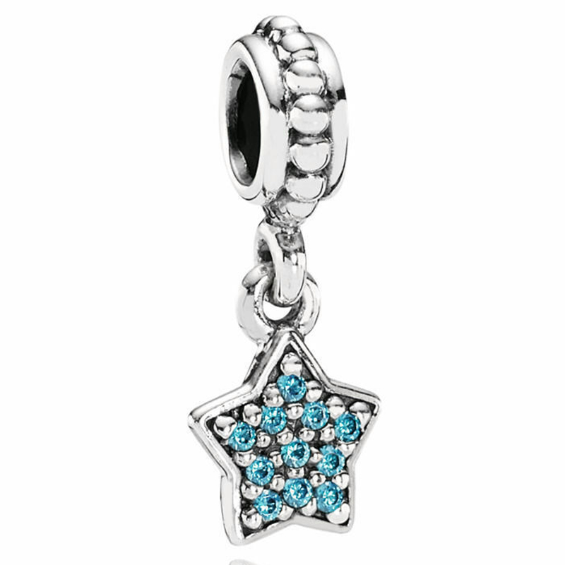 Pendentif à breloques en argent Sterling 925, lanternes en forme de cœur, de lune, d'étoile, de fleur, perles adaptées à un Bracelet de bijoux à la , DIY: 9