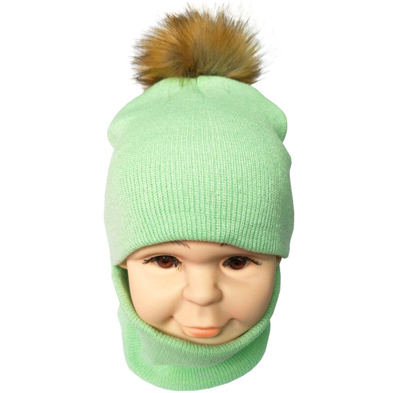 Efterår vinter børn tørklæde hat sæt drenge piger forår varm halstørklæde børn kasket sæt pompon bolde baby hat tørklæde