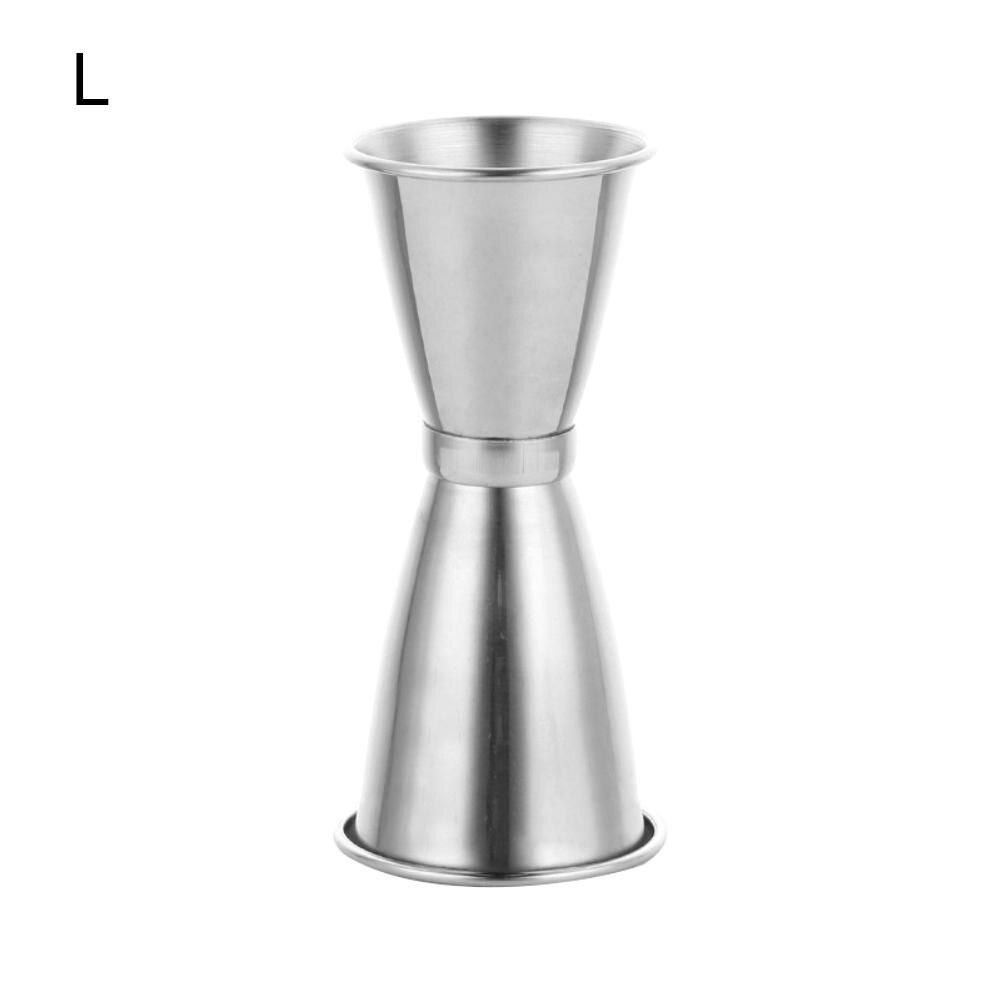 1PCS Stainless Steel Slim Double Jigger Cocktail Measuring Jigger Liquor Mearing Cup Martini for Measuring Tools Bar equipment: L