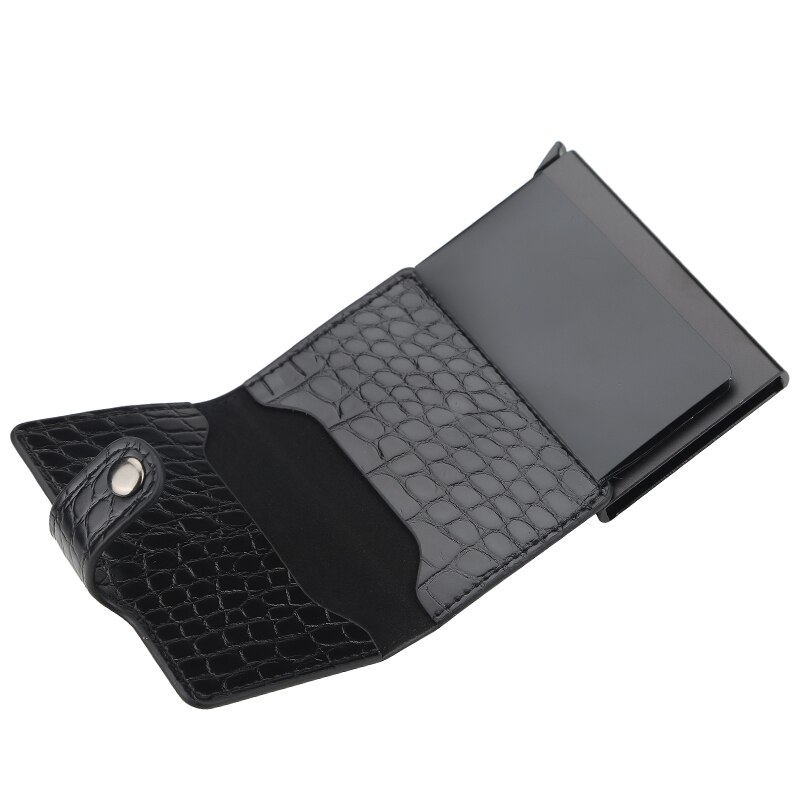 Carbon Fiber Rfid Blocking Mannen Creditcardhouder Lederen Bank Card Wallet Case Kaarthouder Bescherming Portemonnee Voor vrouwen