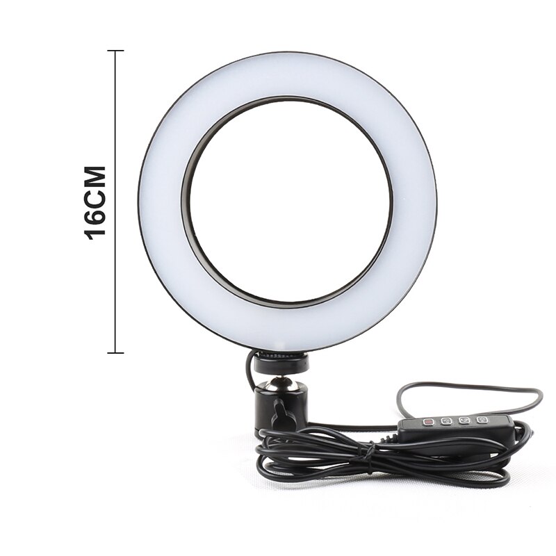 6in/10in Ringlight Dimmbare Luces LED Selfie Video Foto Make-Up Licht Ring Mit Stativ Für Kamera Foto Fotografie lampe: 6 inch