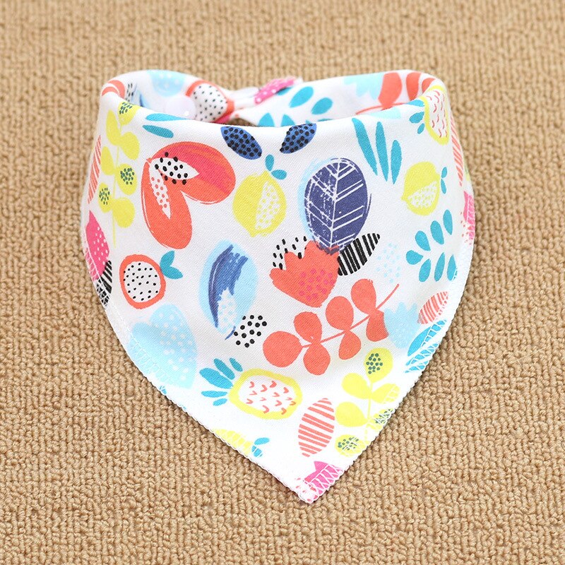 Baby Bibs Cotton Baby Feeding Apron Triangle Cute Baby Bibs Girls Boys Cartoon Feeding Scarf Bib Collar Bib Burp Cloth: Flower