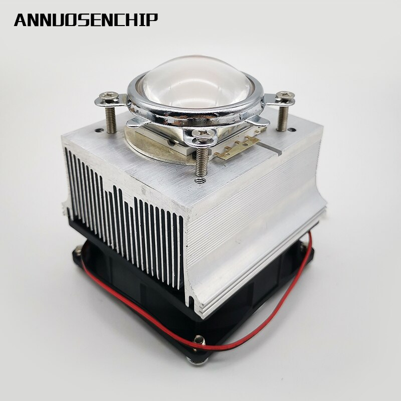 1 ensemble 60 90 120 degrés LED lentille verre optique 44mm réflecteur collimateur support fixe pour 20W 30W 50W 100W haute puissance COB puce