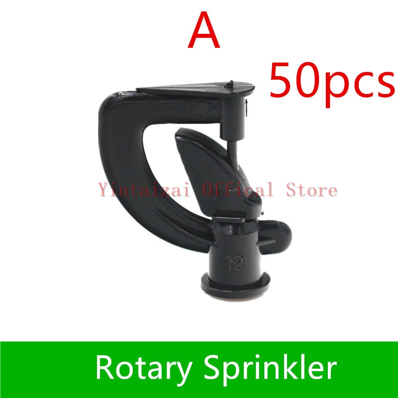 50PCS 360degree Rotary Sprinkler Micro-Sprinkler Head Micro Irrigation Fittings Greenhouse Accessory