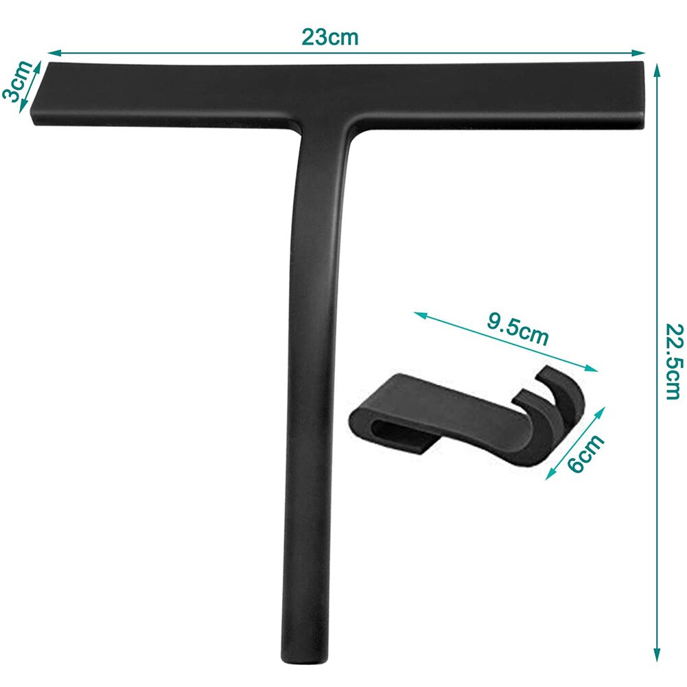 Shower Squeegee Window Glass Wiper Scraper Cleaner with Silicone Blade & Holder Hook for Bathroom/Kitchen/Car Glass Cleaner