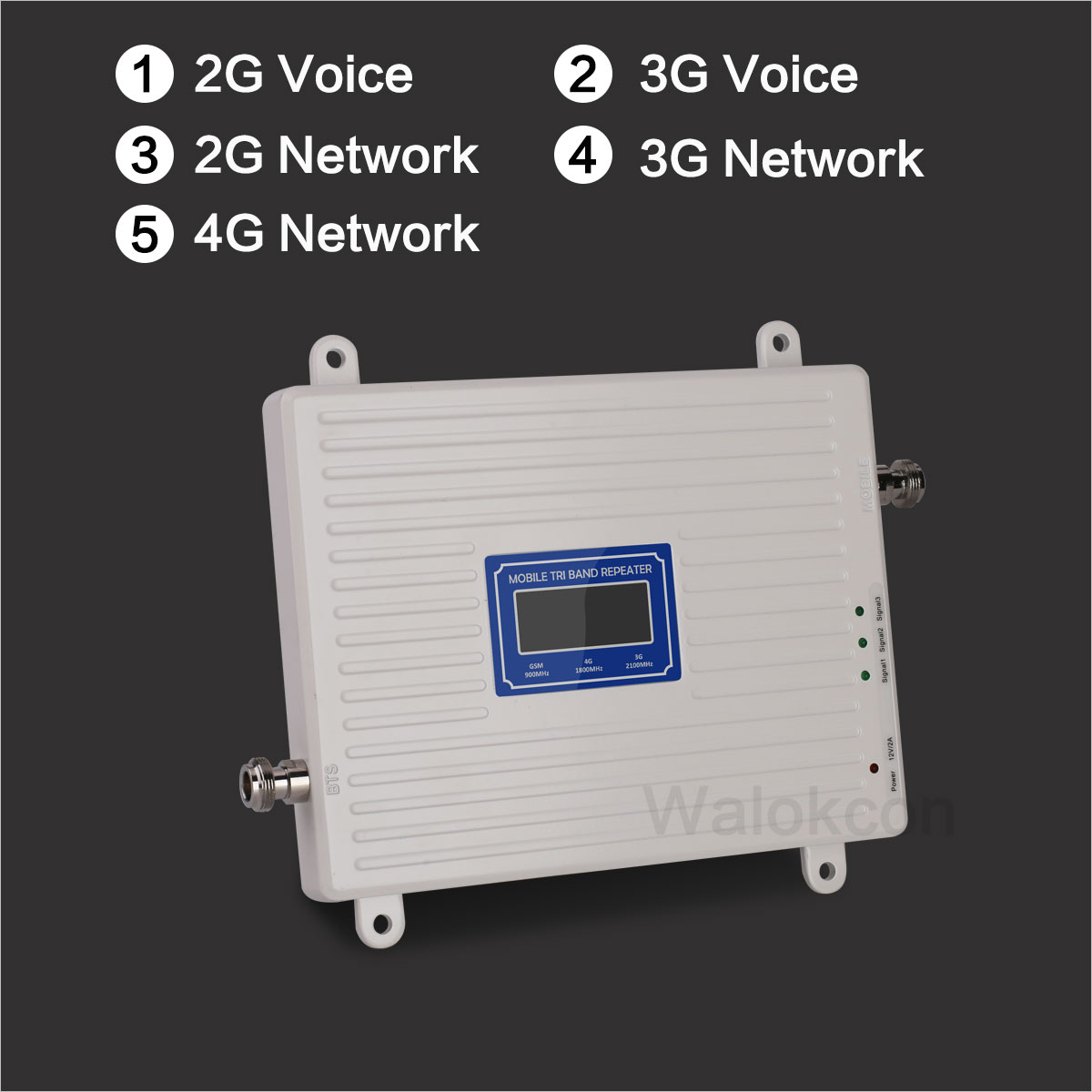 4g Signal Amplifier GSM 2g 3g Networking Internet Tri Band Mobile Phone Signal Booster 850 900 1800 2100 Network Extender 70dB