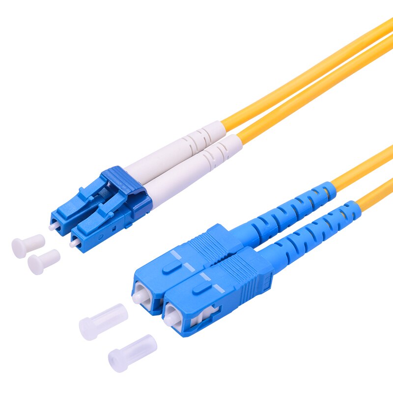 Dual Sc Lc Fiber Patch Cord Jumperkabel Sm Duplex Single Mode Optic Voor Netwerk 3FT 10FT 1M 3M 5M 10M 20M 30M 40M 50M