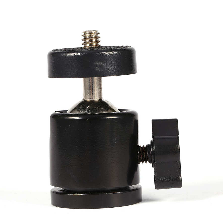 360 Graden Mini Balhoofd Bracket Mount Voor 1/4 &quot;Camera Statief &amp; 3/8&quot; Flash Houder Balhoofd 360 Graden Swivel Balhoofd