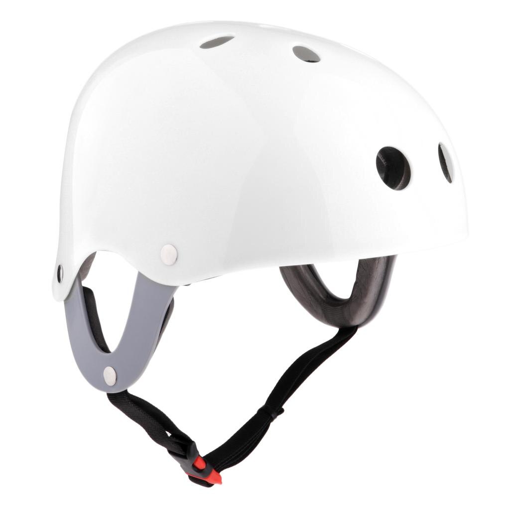 Watersports Safety Helmet Outdoor Canoe Kayak Board Wakeboard Kayak Canoe Boat Surf Safety Helmets CE Approved Kids Adults Teens: White