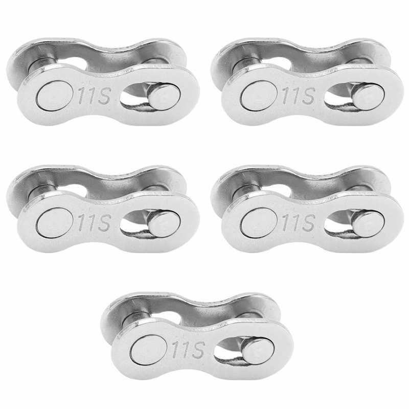 5pair 1/6/7/8/9/10/11/12 Speed Bicycle Chain Connector Lock Quick Link Road Bike Buckle Joint Buckle Master Cycling Parts: Light Grey