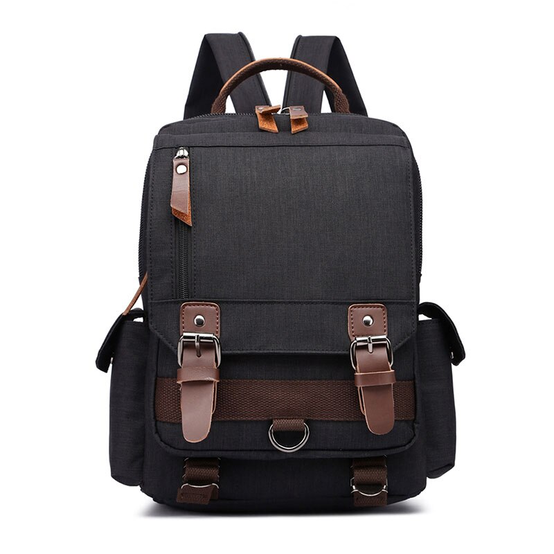 Mini Zaino Da Viaggio Uomini Donne Multifunzione Piccolo Impermeabile di Oxford del Sacchetto di Petto Vintage Casual di Scuola del Sacchetto di Spalla Crossbody B078: Backpack Black