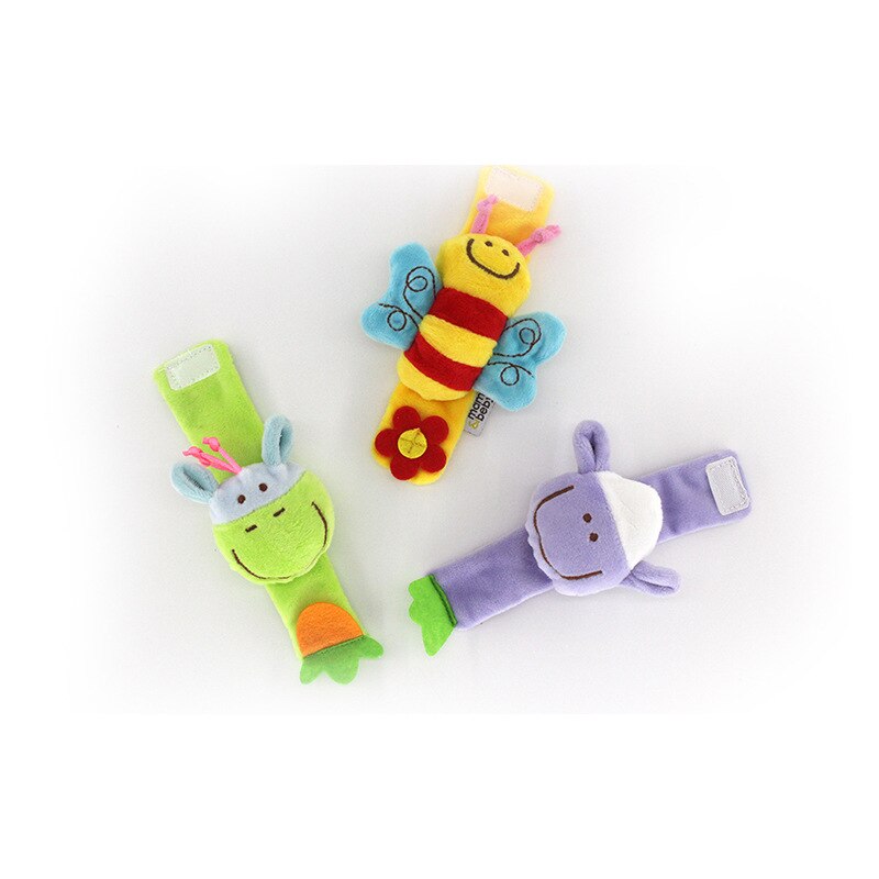 newbron hand bells animal modeling wrist rattling soft enlightenment intelligence baby toys BF53