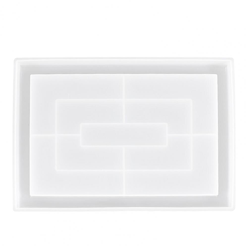 Mold Translucent Rectangle Shaped Silicone DIY Silicone Plate Mold for Coaster Forming Tray is Complete and is Easy to Adjust: A