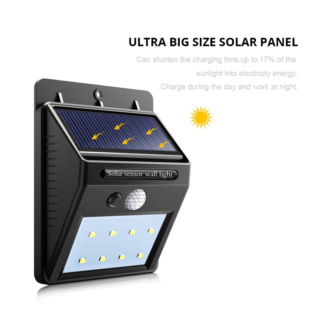 110/100/35/20 led utomhus solcellsvägglampa pir rörelsesensor solcellsdriven gatubelysning för gatustaket trädgårdsbelysning