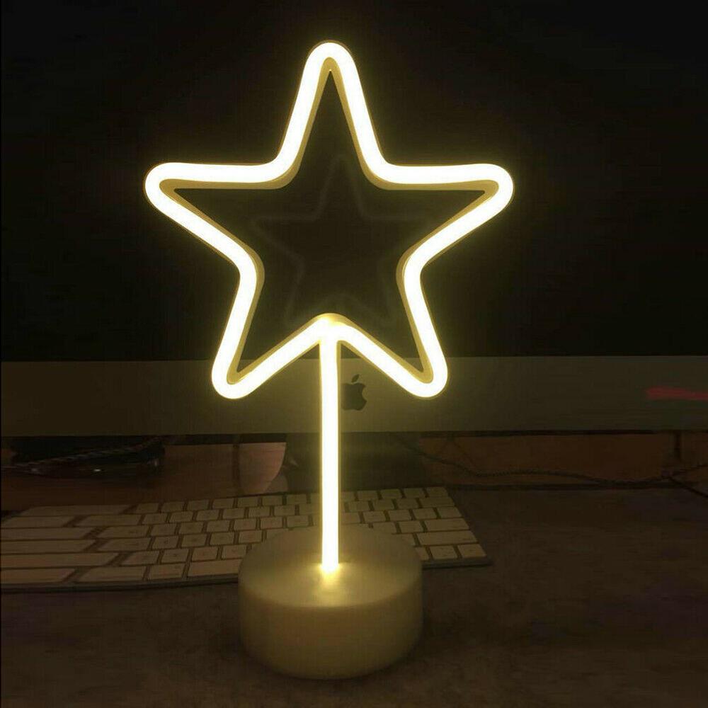 Kaktus lys led neon vegglampe batteri neon lys skilt flamingo kokosnøtt måne lampe for hjemmet barnerom festlig jul