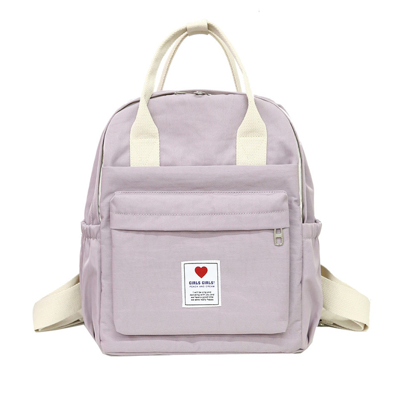 Frauen Rucksack für Teenager Mädchen Sommer Neue Weibliche Casual Schule Studenten Schulter Taschen Süße Reise Rucksäcke: Purple 24x12x28cm