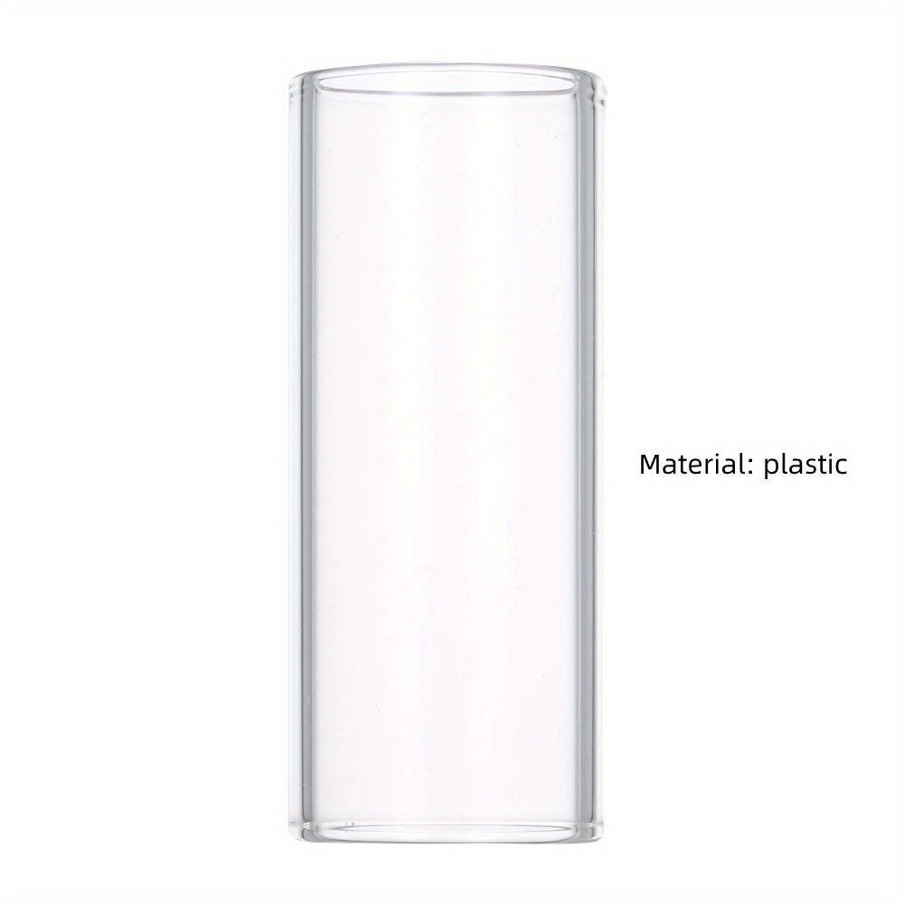 Barra deslizante de guitarra de 60MM, diapositivas de dedo de Metal/acrílico de acero inoxidable para guitarra, ukelele, instrumentos de cuerda, accesorios para guitarra, 1 ud.: Transparente