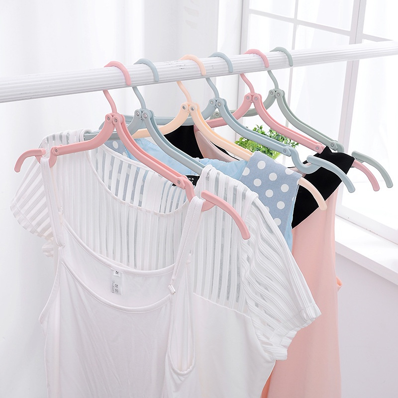 5pcs/10pcs Foldableable Portable Clothes Hanger Travel Portable Clothes Hanging Rack Multi-functional Storage Home Business Trip