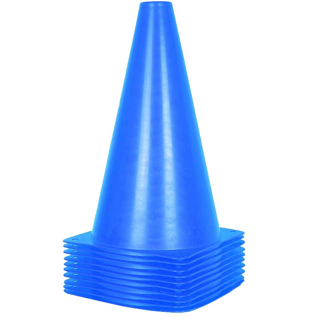 10 Pack Plastic Blue Traffic Cones With Road Tape Included Multi USE Blue plastic traffic cone set#30