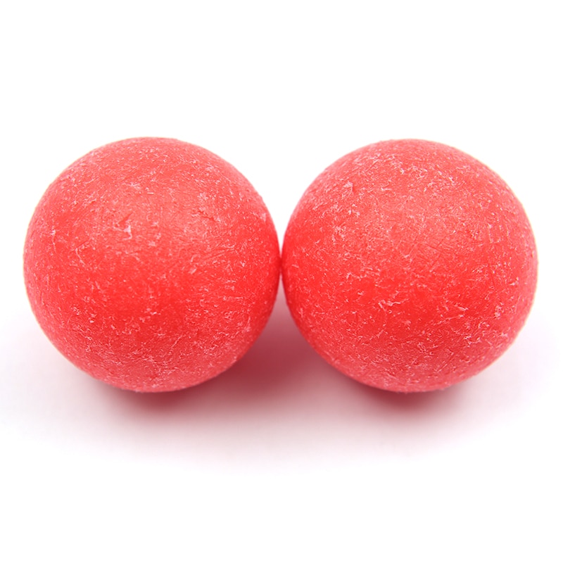 2pcs 36mm 1.42" Red Roughened Surface Foosball Table Soccer Table Ball SOLID PLASTIC Football Balls Baby Foot Fussball