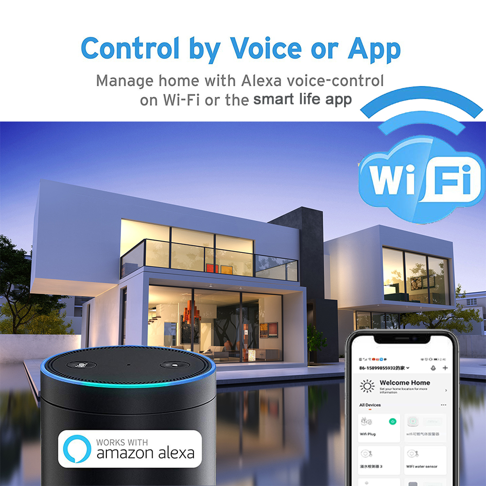 Lämpötila kosteus hälytysanturi wifi sireeni tuya yhteensopiva echo google home assistant ifttt