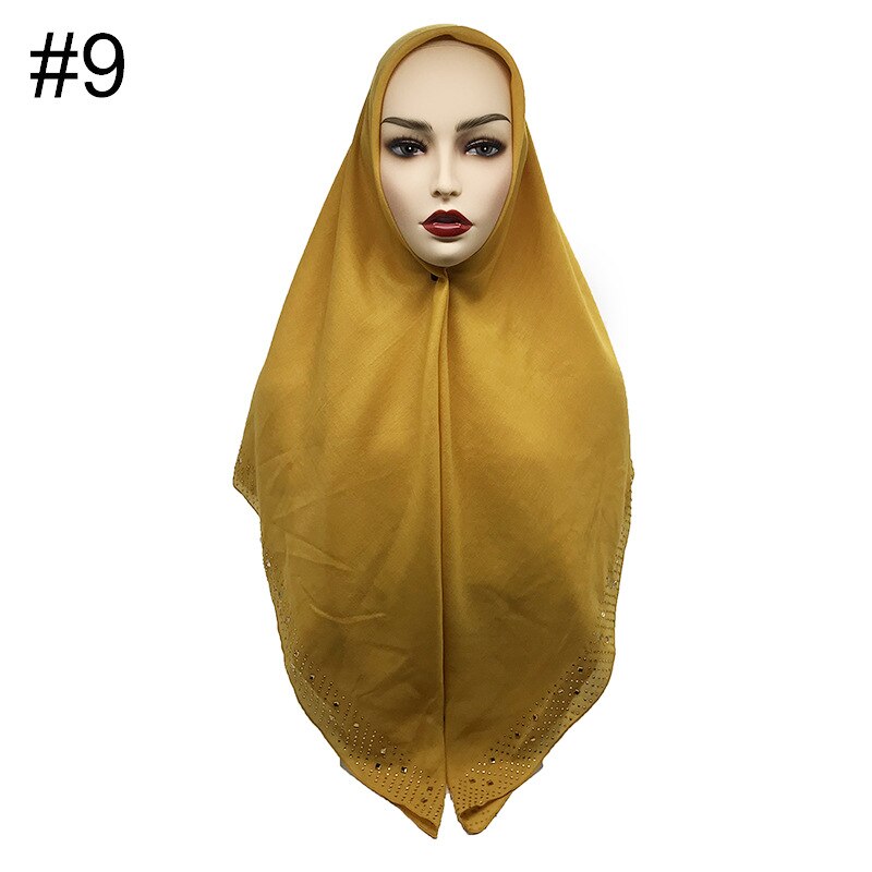 110*110cm damessjaals, effen katoenen sjaal, bufanda mujer hijab sjaal, dames hoofddoek, wikkelsjaal: 9