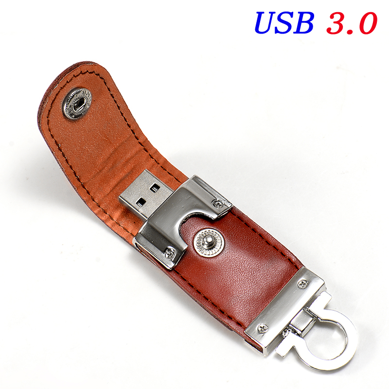 Leather keychain usb 3.0- flash drive 128 gb 32 gb 64 gb high-speed metal memory stick pen drives 16 gb red pendrive 8 gb usb 3.0- hard drive: Chocolate / 4gb