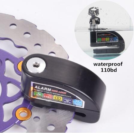 newest bike alarm lock safety waterproof motorcycle brake disc alarm lock bike lock 8 color