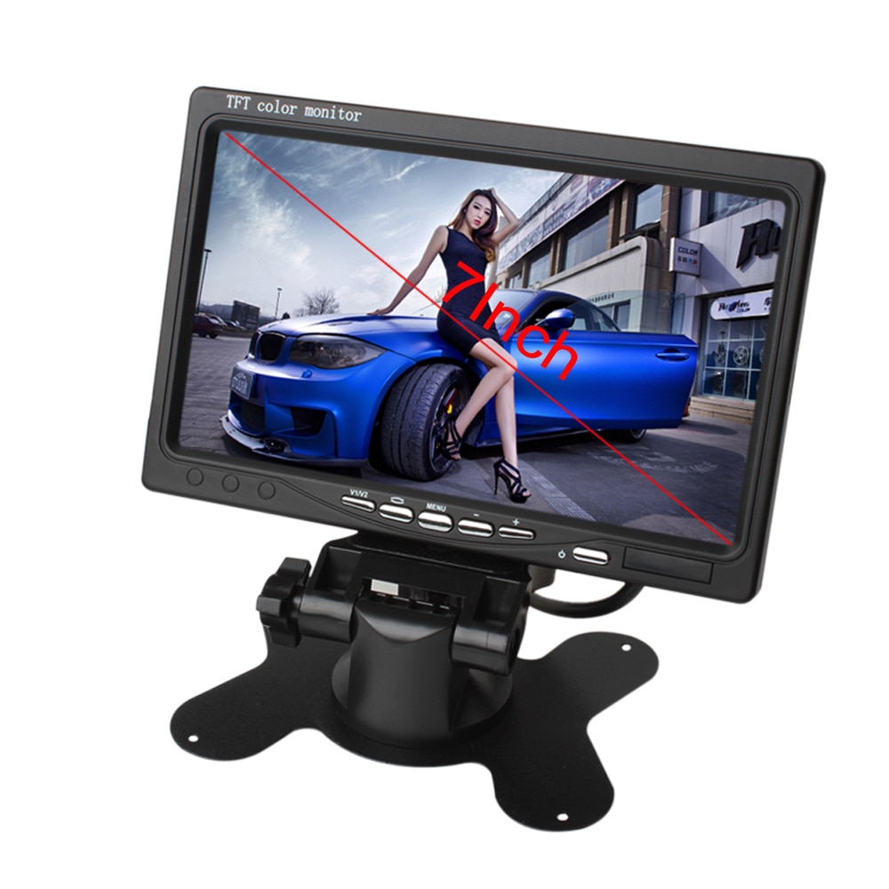 7 Inch TFT Kleuren Lcd-scherm Auto Achteruitrijcamera Monitor voor Achteruitrijcamera Auto Backup Reverse hoofdsteun Monitor Grandado