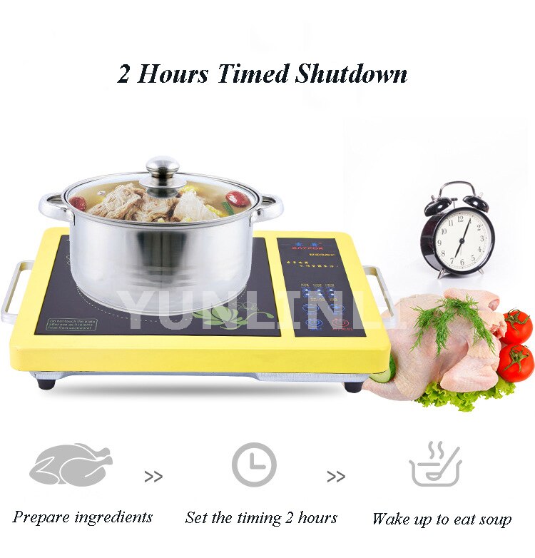 Intelligent Electric Hob Induction Cooker Electric Ceramic Stove Frying Machine Touch Furnace Light Wave Electric Furnace 220V