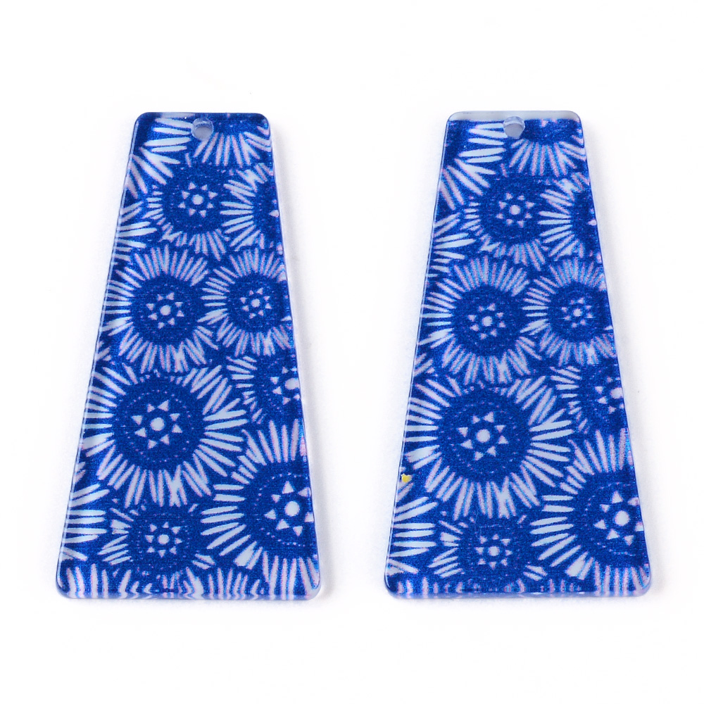 10 pçs geometria boêmia brincos artesanais chaveiro diy pingente jóias descoberta e componente charme: Azul