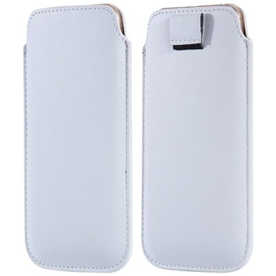 KISSCASE custodia a marsupio universale con linguetta per iPhone 6 7 8 XS X custodia in pelle per Samsung S8 S9 Xiaomi Redmi 5 plus Note 4x: 4 point 7 inch / white