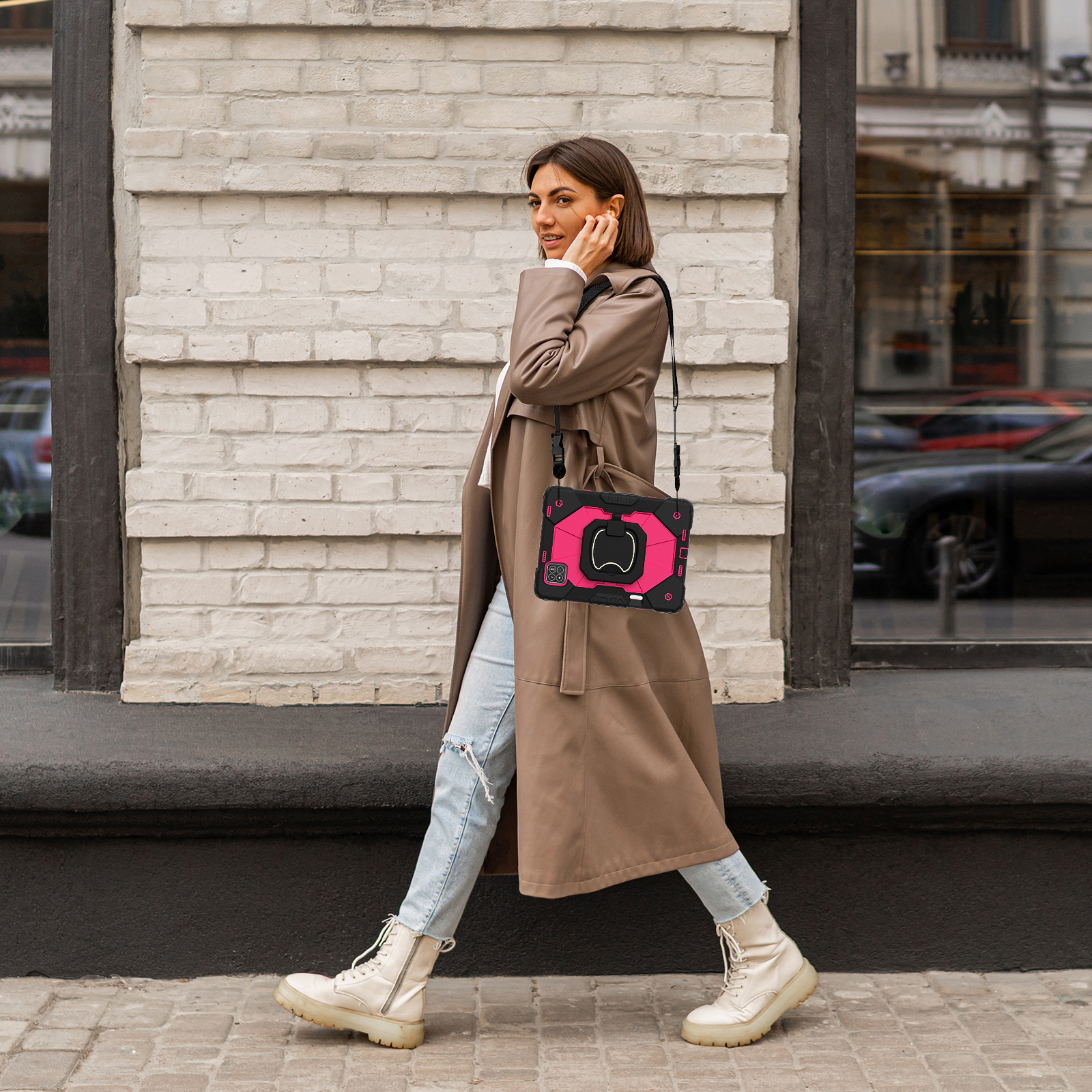 Funda para xiaomi pad 7 pro 11,2 "SE 8,7" redmi pro poco pad 12,1 "tableta segura a prueba de golpes funda con soporte de silicona para PC + correas para los hombros