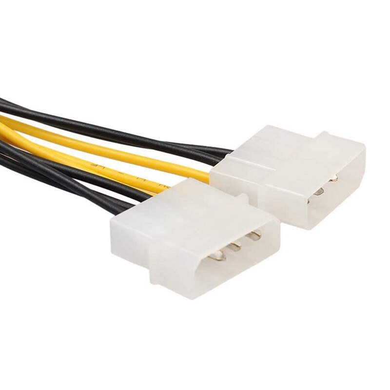 10PCS 2 Molex 4 Pin zu 8-Pin PCI Express Video Karte Pci-E ATX Netzteil Konverter Kabel-Molex zu Pcie 8 Pin Adapter Kabel