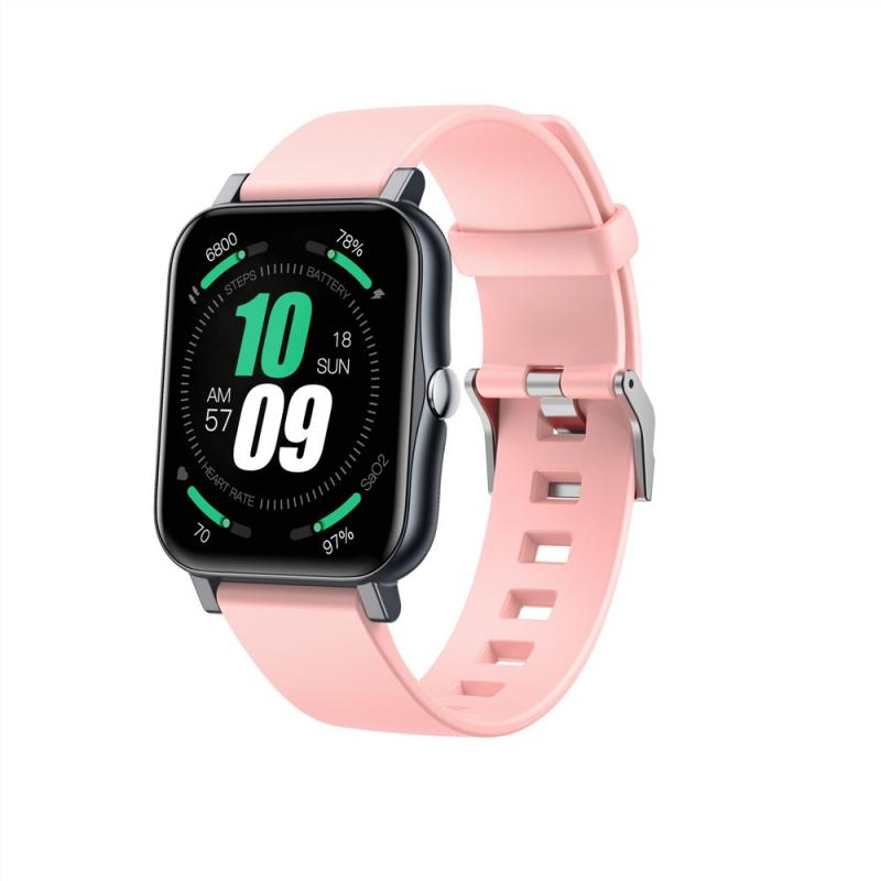 S80 Clever Uhr Männer Voller berühren Fitness Tracker IP67 Wasserdichte Frauen Smartwatch Für IOS Android: Rosa
