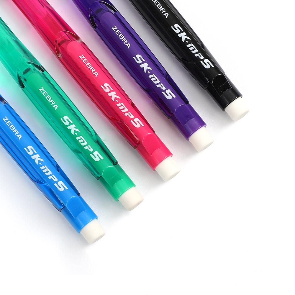 1pc zèbre C-MA-100 crayon mécanique 0.5mm incassable 5 couleurs crayons avec gomme pour étudiant écriture fournitures scolaires