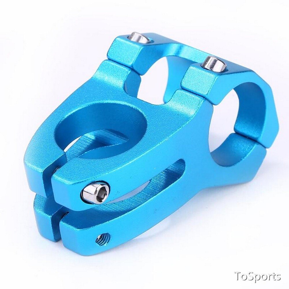 Aleación de aluminio Stem bicicleta Stem elevador MTB volante manillar corto 31,8 MM MTB potencia al aire libre Bicicletas Accesorios: Blue