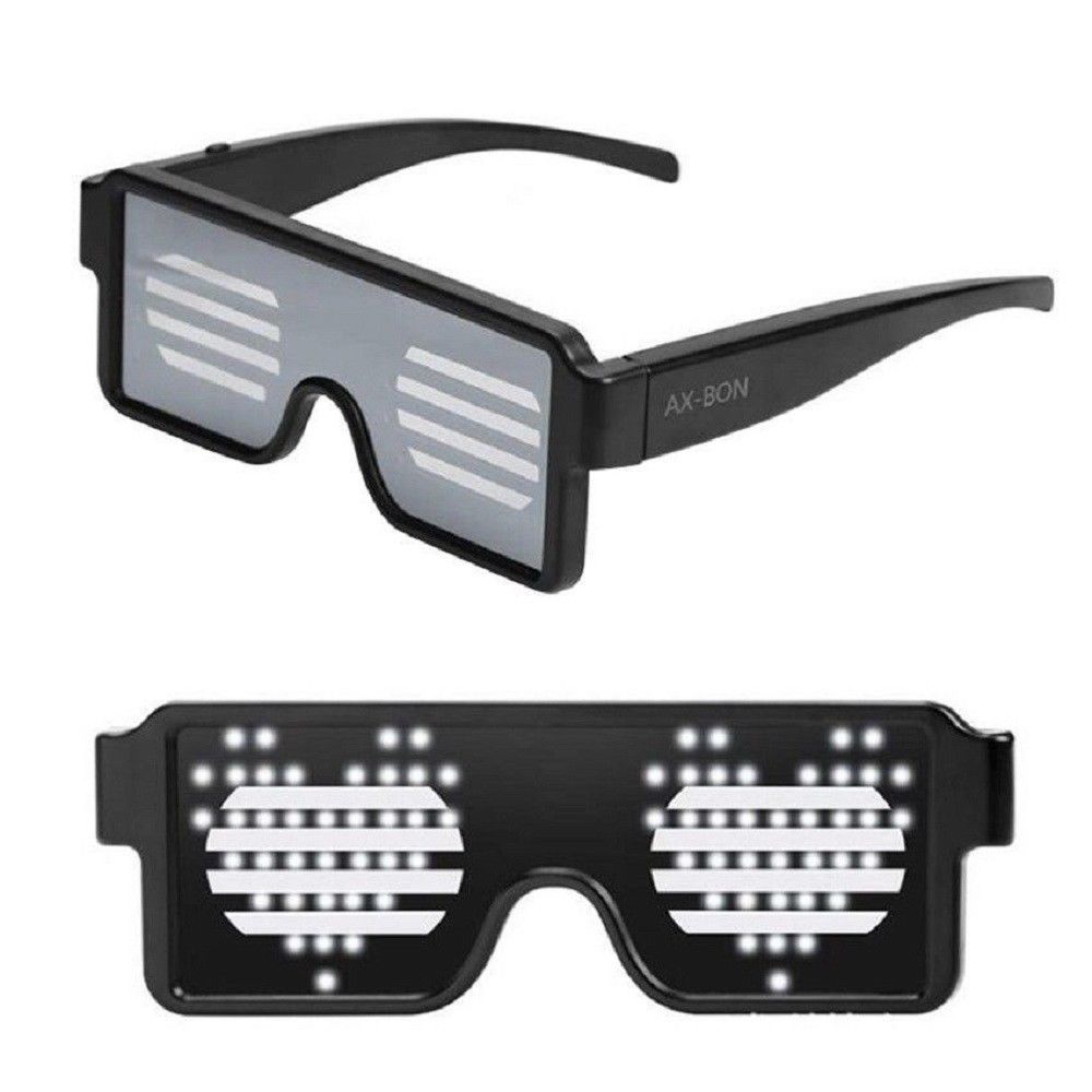 5 Color Light-Up Shutter Glasses LED Shades Sun Glasses Flashing Rock Party Eyewear Apparel Accessories: White