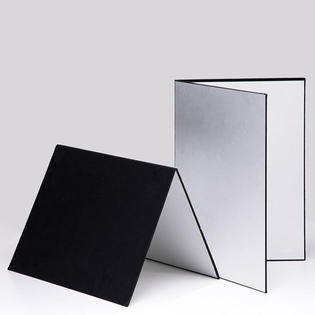 A4 Photography Cardboard Folding Reflector Black Silver White Thick Paper Book Board Reflective for Camera Photo Shooting