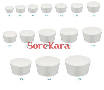 Tapón de goma para tubo de ensayo de laboratorio, 2 piezas, 82/103mm, sólido, bloqueo de aire