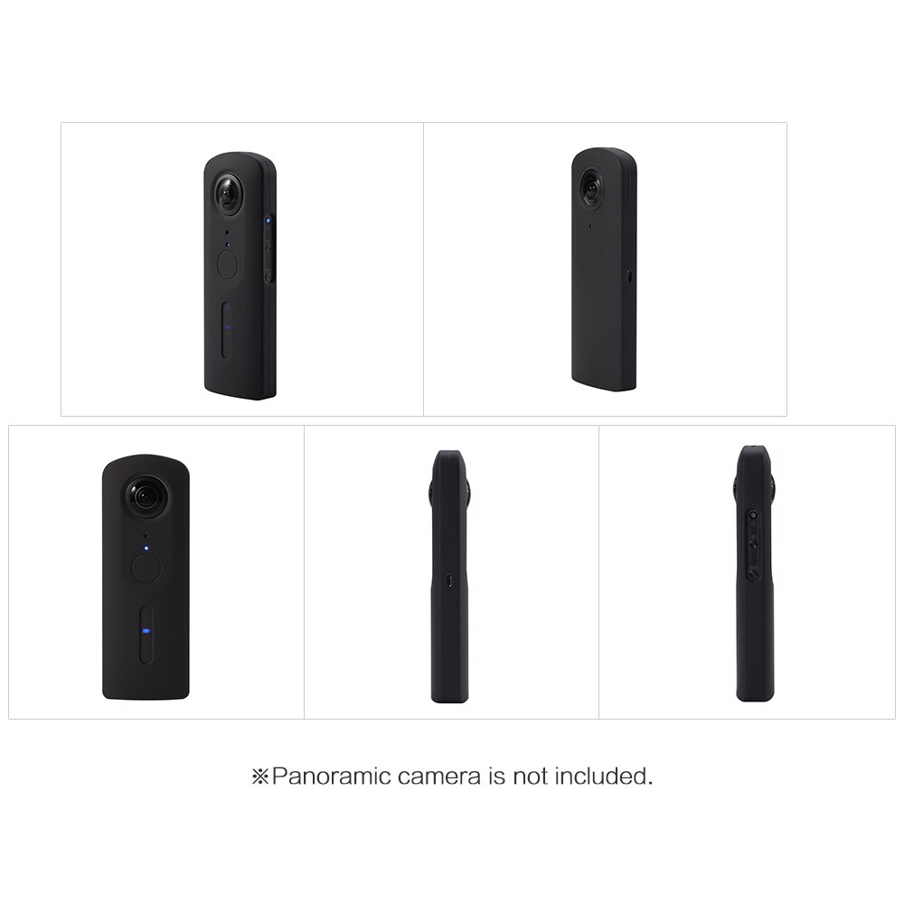 Andoer Siliconen Camera Cover Case met Lens Cap voor Ricoh Theta V 360-Graden Camera Case Beschermhoes voor ricoh Theta V
